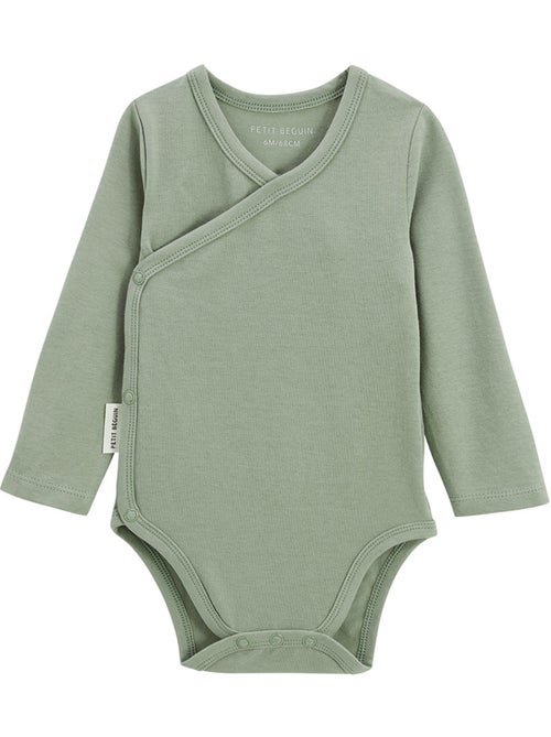 Lot de 5 bodies bébé manches longues ouverture croisée Mini Rêve - Kiabi