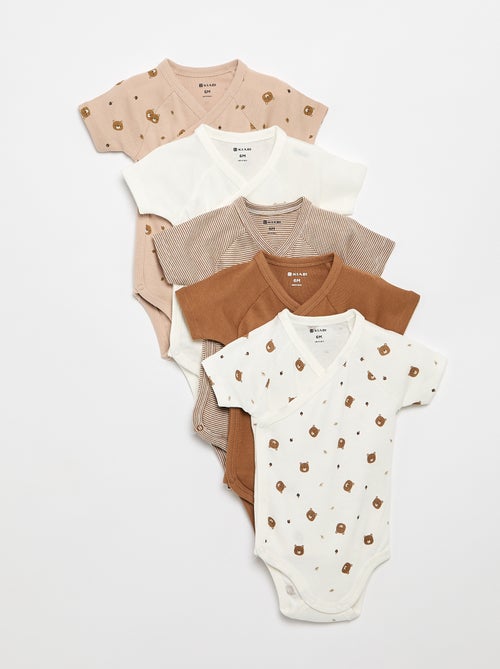 Lot de 5 bodies évolutifs - Kiabi
