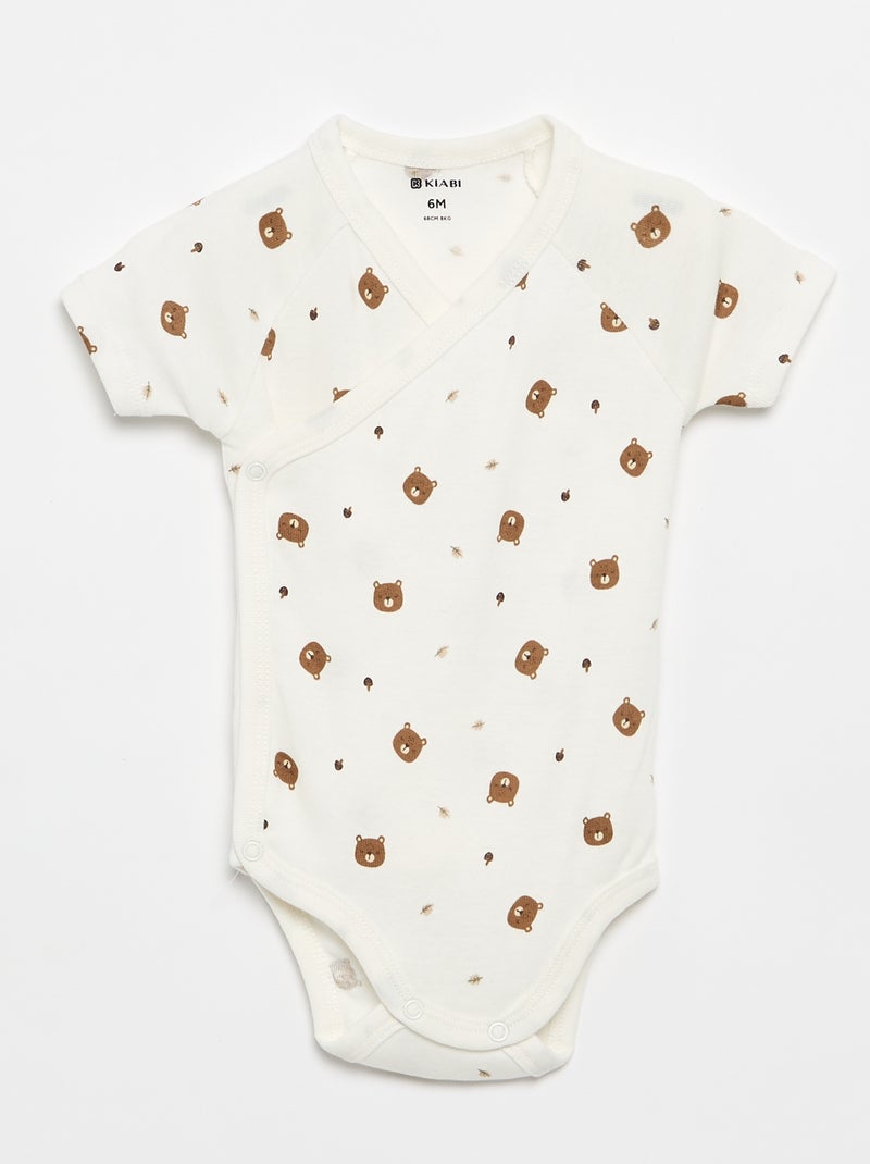 Lot de 5 bodies évolutifs Marron - Kiabi