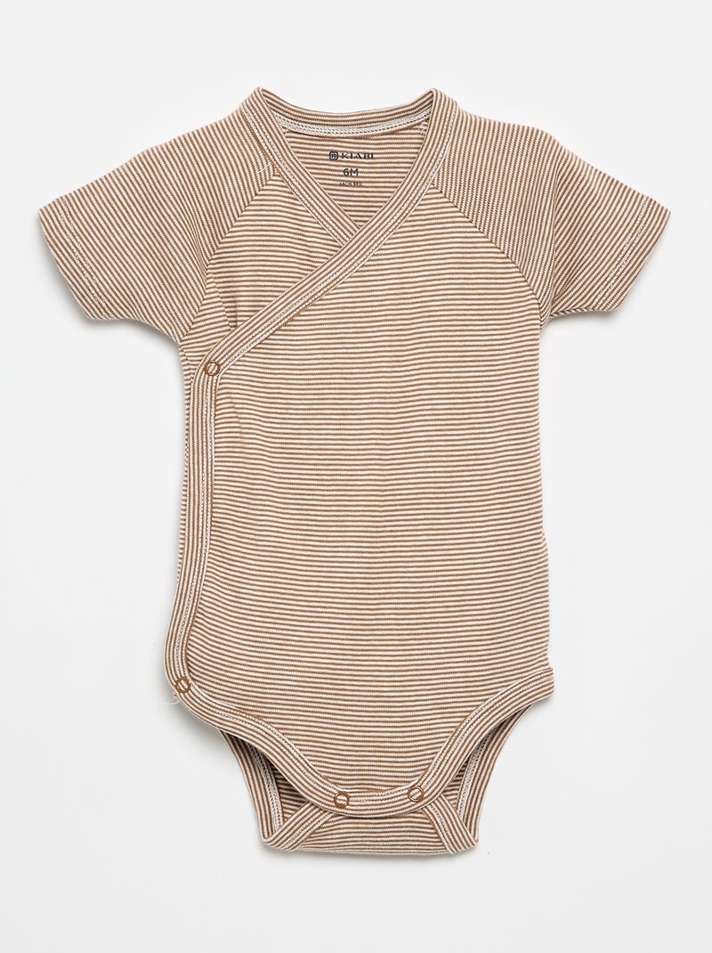Lot de 5 bodies évolutifs Marron - Kiabi