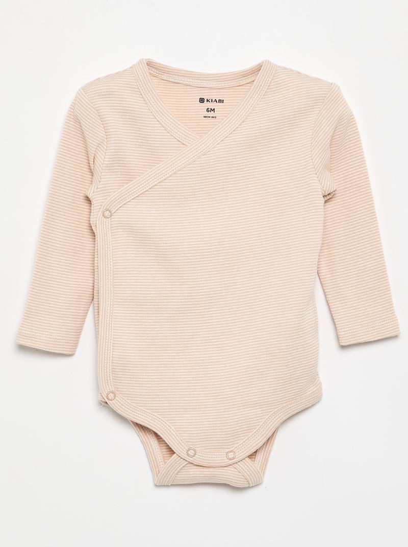 Lot de 5 bodies imprimés en coton Bleu - Kiabi