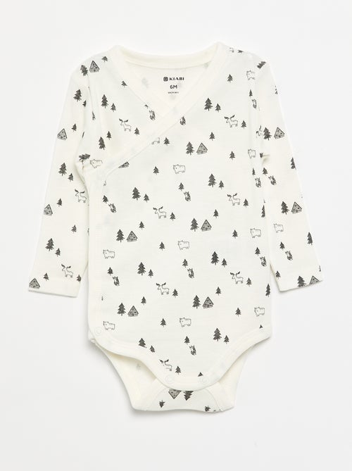 Lot de 5 bodies imprimés en coton - Kiabi