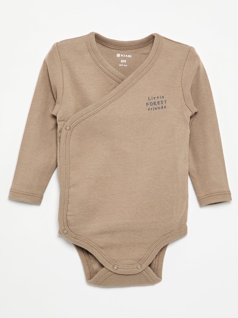 Lot de 5 bodies imprimés en coton Bleu - Kiabi