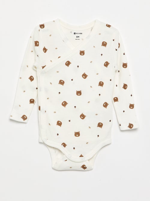 Lot de 5 bodies imprimés en coton - Kiabi