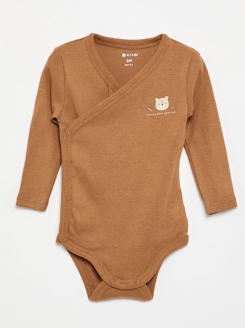 Lot de 5 bodies imprimés en coton - Kiabi
