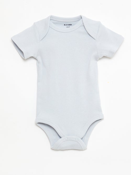 Lot de 5 bodies manches courtes en coton - Kiabi