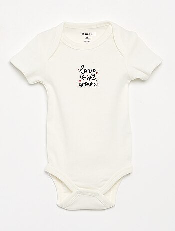 Lot de 5 bodies manches courtes en coton