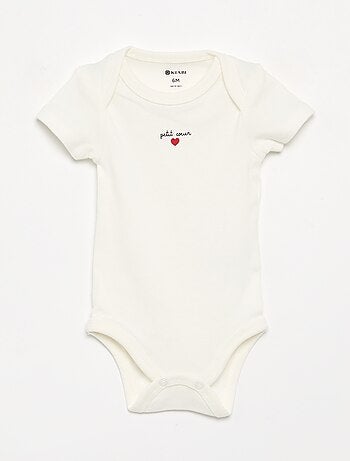 Lot de 5 bodies manches courtes en coton