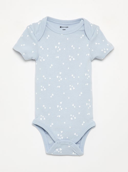 Lot de 5 bodies manches courtes en coton - Kiabi