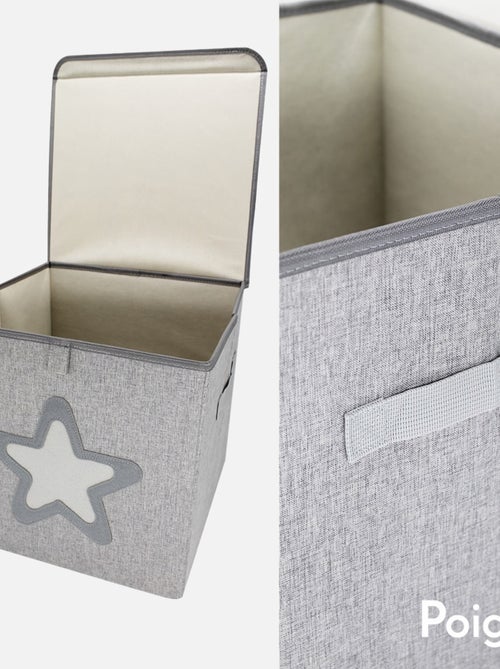 Lot de 5 boites de rangement, coffre à jouets pour enfant avec couvercle - Monsieur Bébé - Kiabi