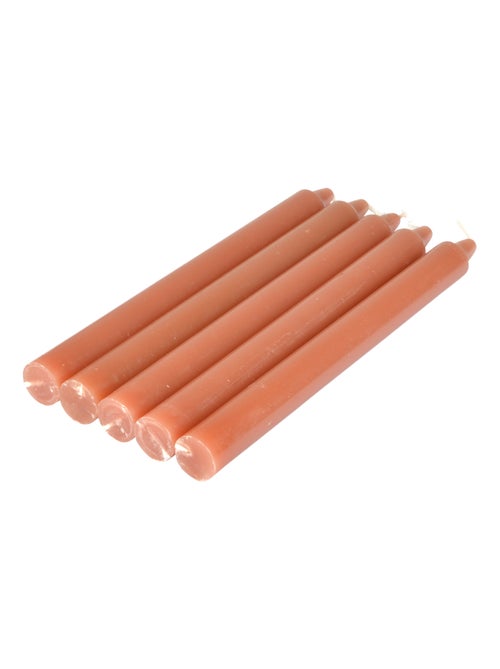 Lot de 5 bougies chandelier 20 cm tendance uni taupe - Kiabi