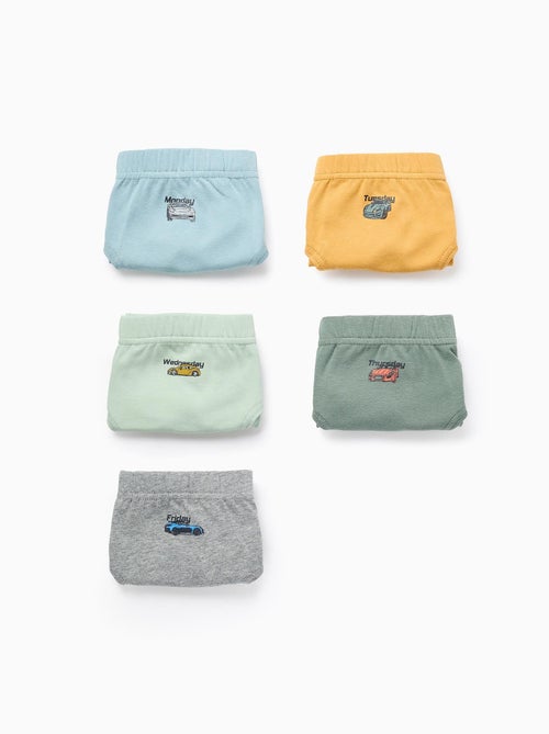 Lot de 5 Boxers Cars & Days - Kiabi