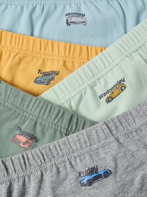 Lot de 5 Boxers Cars & Days - Kiabi
