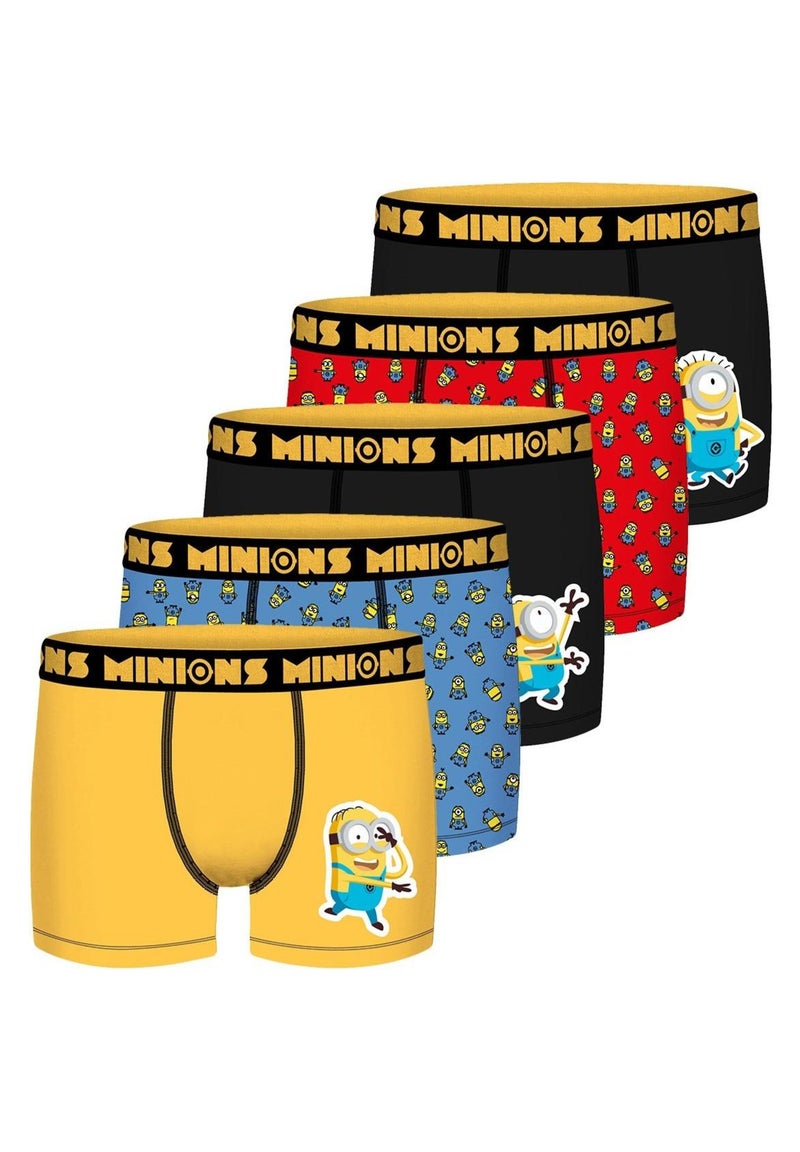 Lot de 5 Boxers coton garçon Despicable Me Les Minions Noir - Kiabi