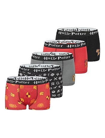 Lot de 5 Boxers coton garçon imprimé Harry Potter - Kiabi