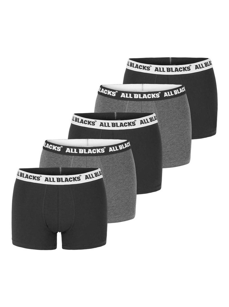 Lot de 5 Boxers coton homme All Blacks Noir - Kiabi