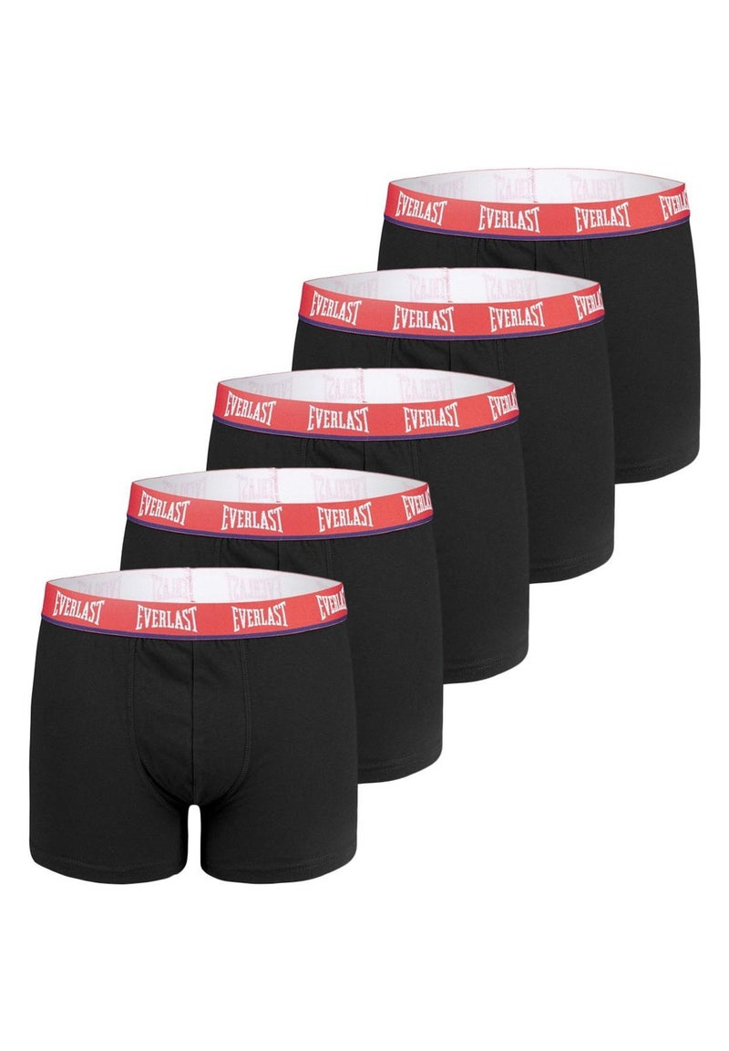Lot de 5 Boxers coton homme ceinture Brand Everlast Noir - Kiabi