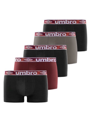 Lot de 5 Boxers coton homme Uni Umbro