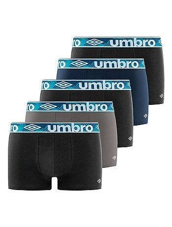 Lot de 5 Boxers coton homme uni Umbro