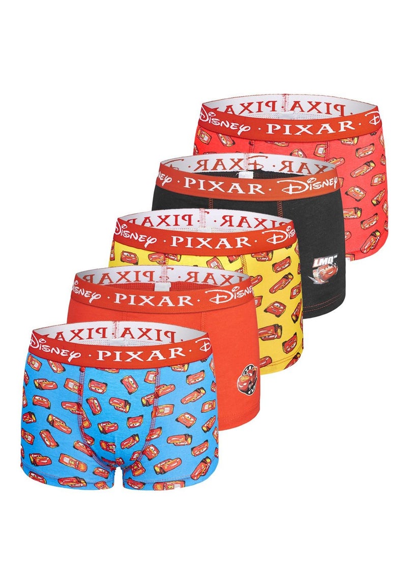 Lot de 5 Boxers coton petit garçon Cars Cars Rouge - Kiabi