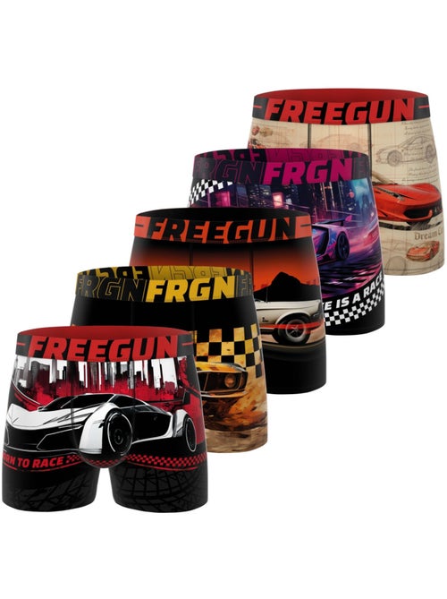 Lot de 5 boxers enfant Car Racing Freegun - Kiabi