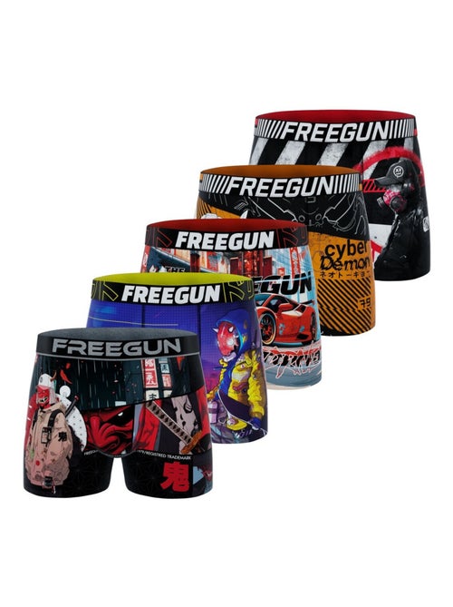 Lot de 5 boxers enfant Street Ninja  Freegun - Kiabi