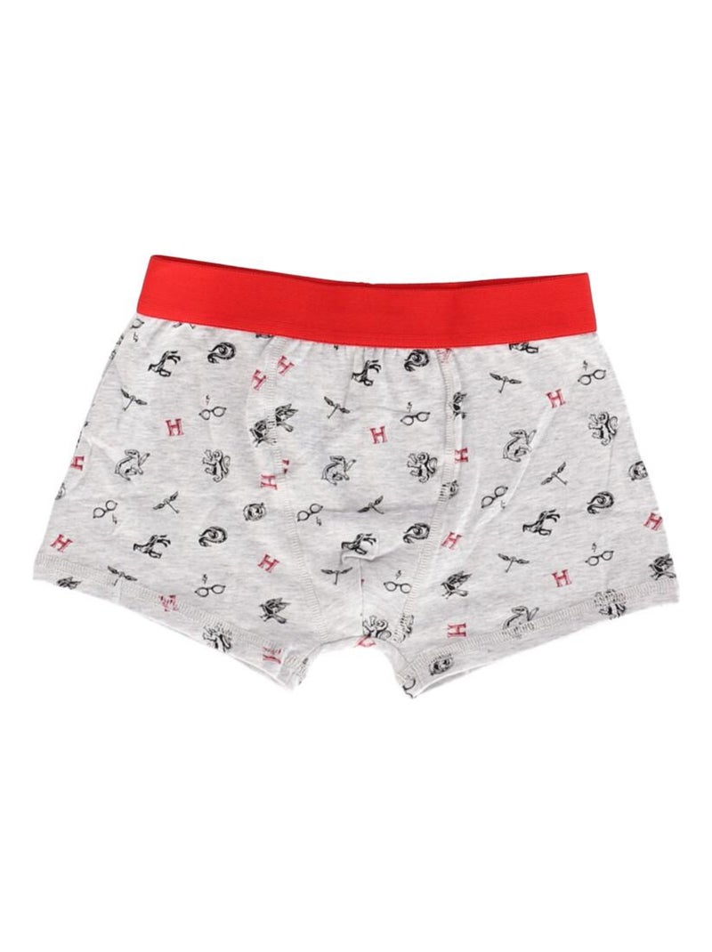 Lot de 5 boxers Harry Potter Warner 8/9 ans - Garçon - 95% Coton/5% Elasthanne Rouge - Kiabi