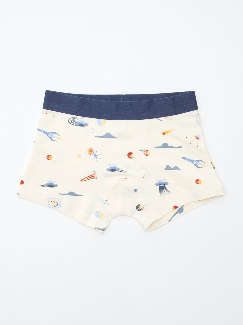 Lot de 5 boxers homme à motifs fantaisie Bleu - Kiabi