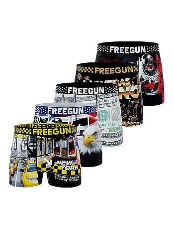 Lot de 5 boxers homme American Vibes Freegun