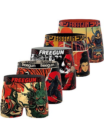 Lot de 5 boxers homme collection mangaka freegun