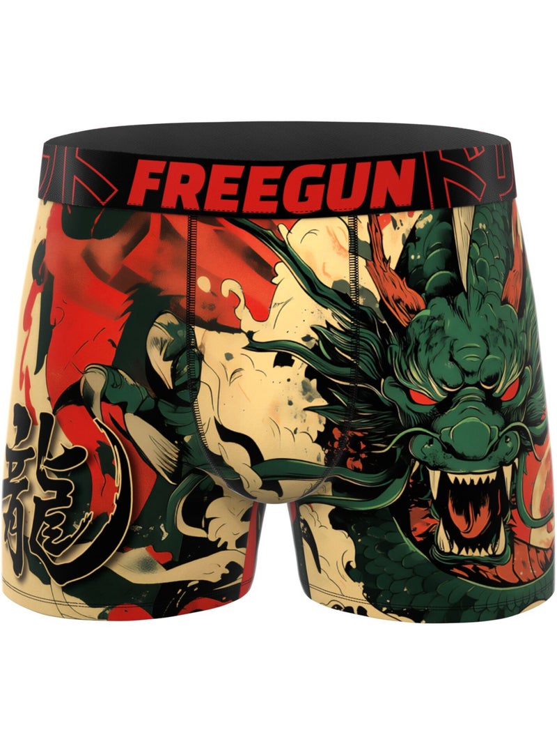 Lot de 5 boxers homme collection mangaka freegun Rouge - Kiabi