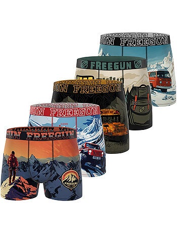 Lot de 5 boxers homme collection vintage winter freegun