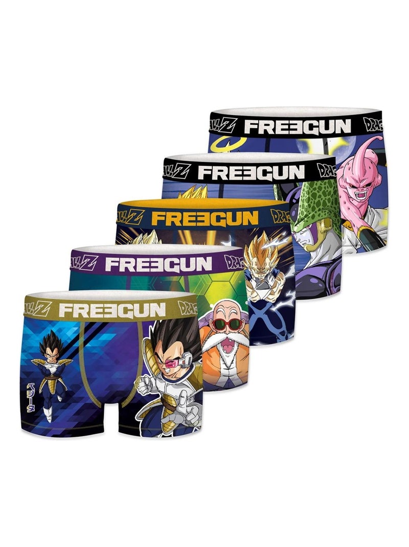 Lot de 5 boxers homme Dragon Ball Z Freegun Bleu - Kiabi