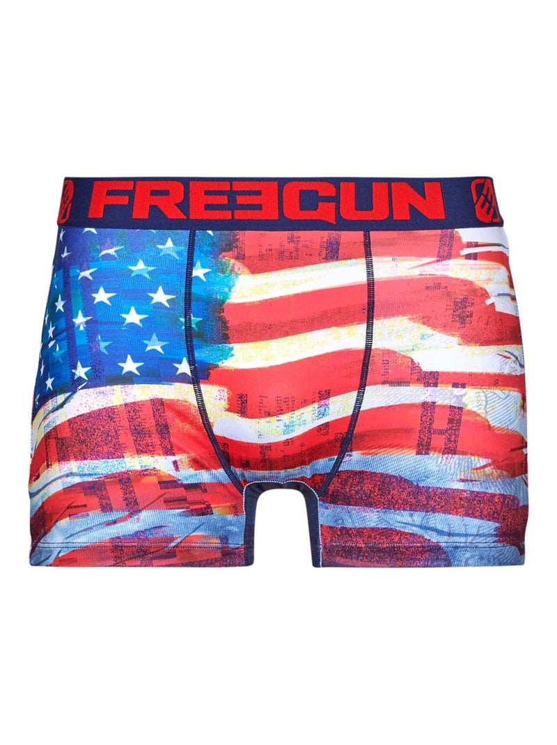 Lot de 5 Boxers homme Drapeaux Freegun Bleu Blanc - Kiabi