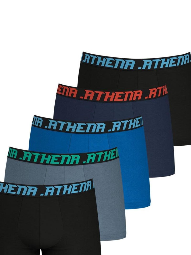 Lot de 5 boxers homme Eco Pack Bleu - Kiabi