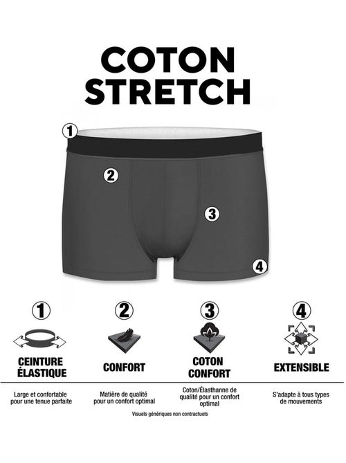 Lot de 5 boxers homme en coton ceinture colorée starter airness - Kiabi Lot de 5 boxers homme en coton ceinture colorée starter airness - Kiabi