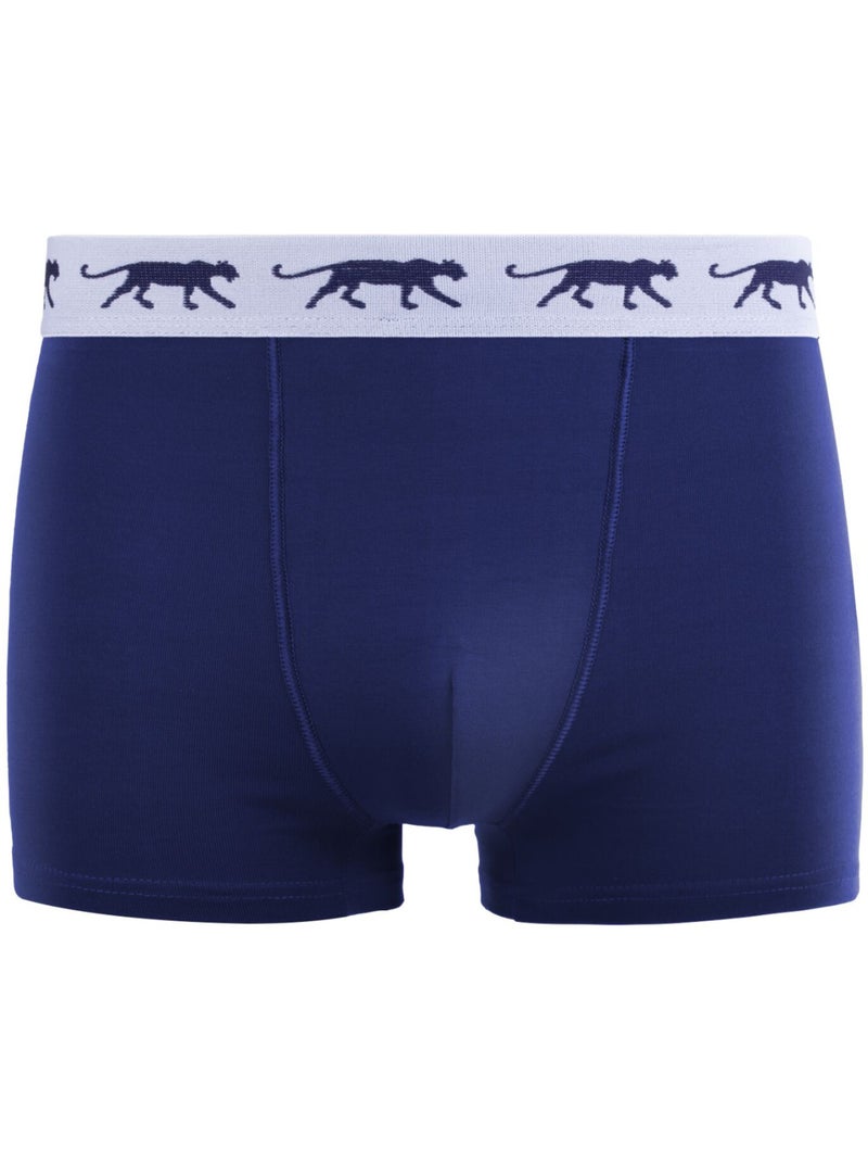 Lot de 5 boxers homme en coton ceinture colorée starter airness Bleu - Kiabi