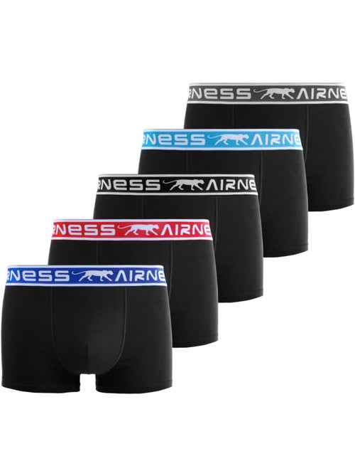 Lot de 5 boxers homme en coton ceinture colorée starter airness - Kiabi Lot de 5 boxers homme en coton ceinture colorée starter airness - Kiabi
