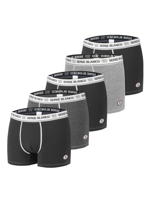 Lot de 5 boxers homme en coton Class Serge Blanco - Kiabi