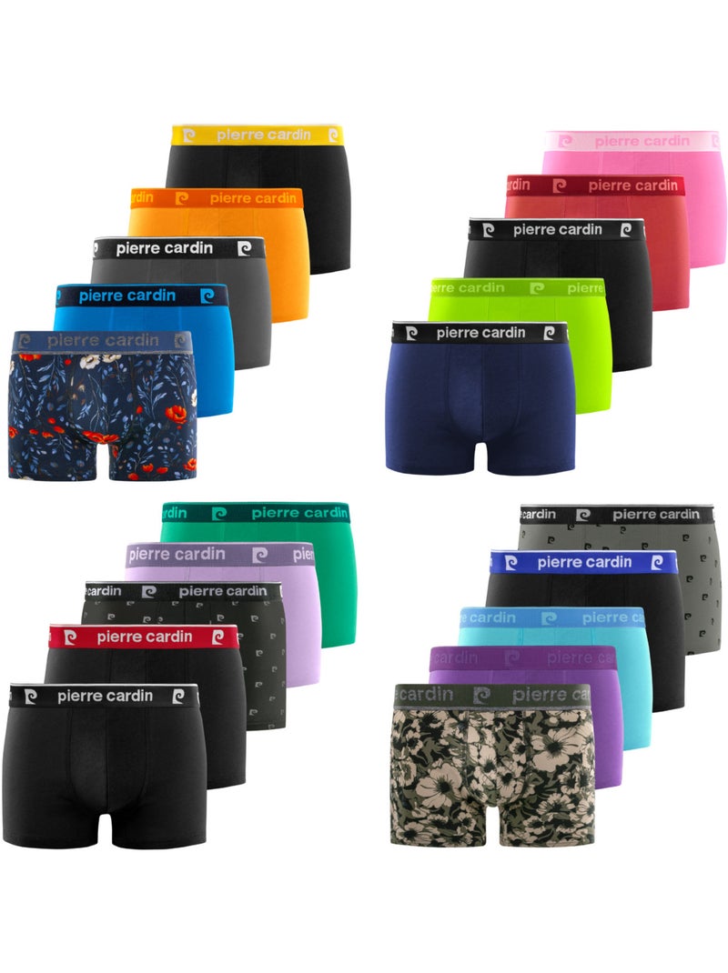 Lot de 5 boxers homme en coton modèle aléatoire pack surprise pierre cardin Gris - Kiabi