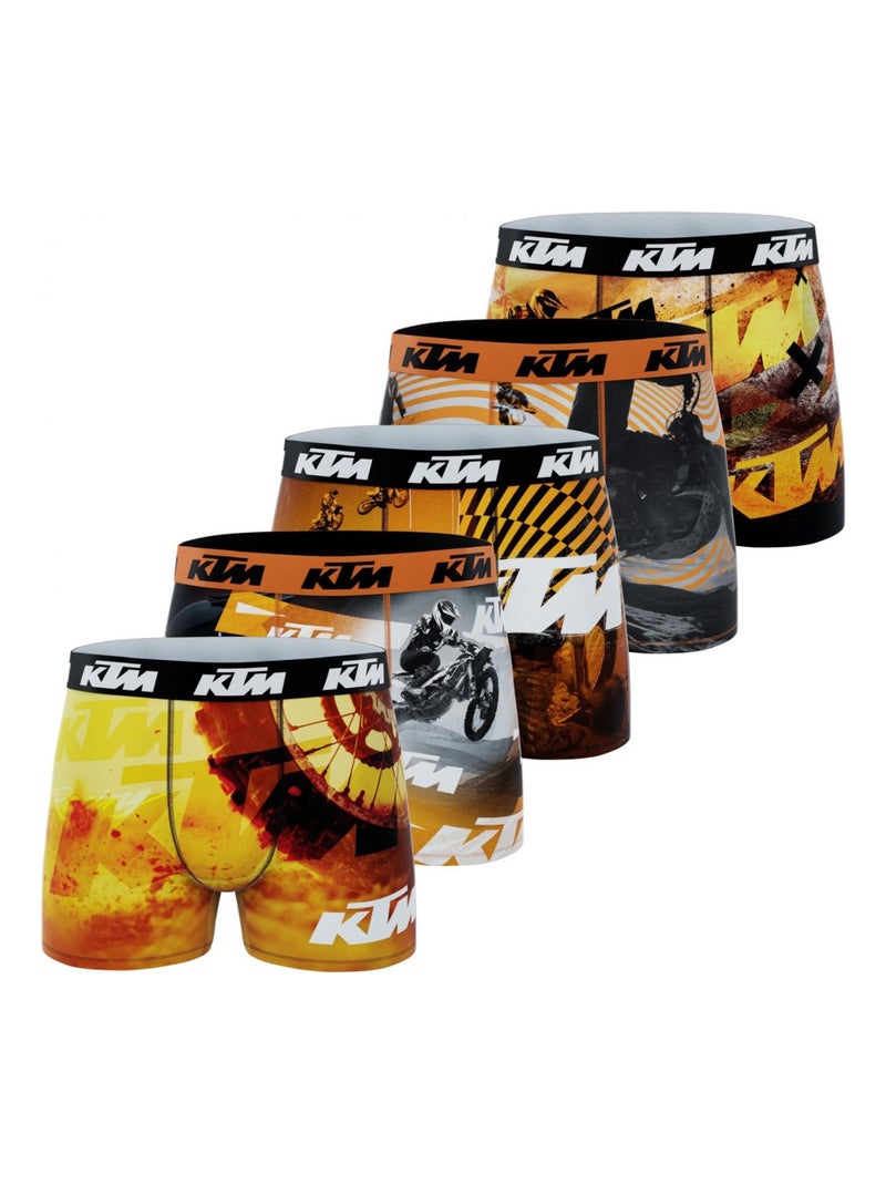 Lot de 5 Boxers homme Ktm Orange - Kiabi