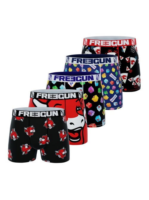 Lot de 5 boxers homme La vache qui rit Freegun - Kiabi