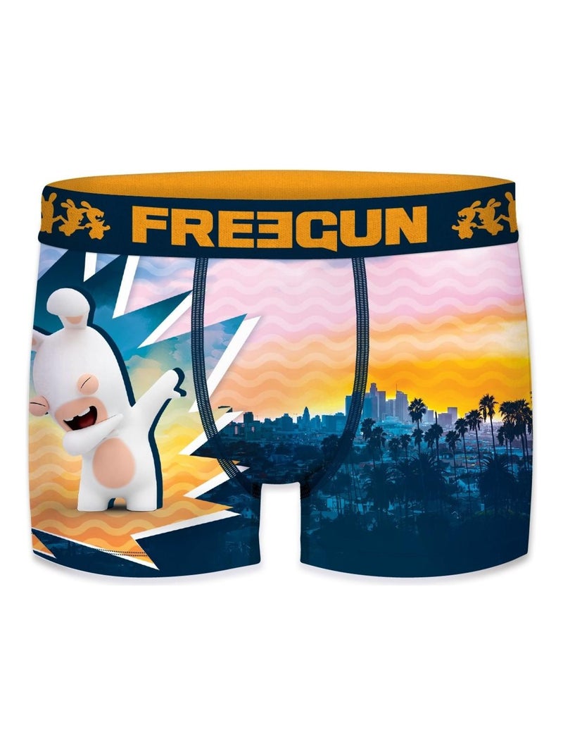Lapins Crétins Boxer Microfibre Enfant Garçon - Collection Officielle Freegun, Ultra Confortable