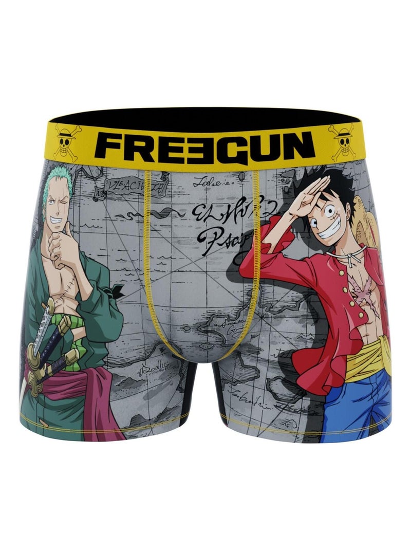 Lot de 5 boxers homme One Piece Freegun Bleu - Kiabi