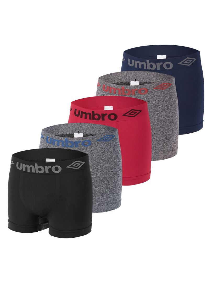 Lot de 5 Boxers homme sans couture Umbro Gris Noir Bleu Kiabi 28.90