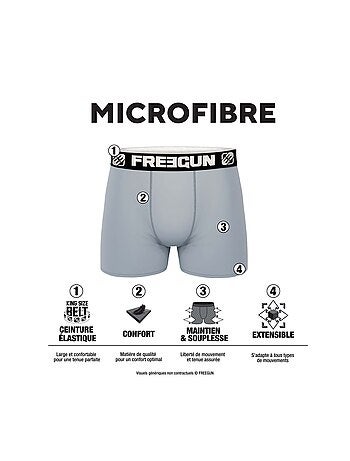 Lot de 5 boxers homme Wild Life Freegun