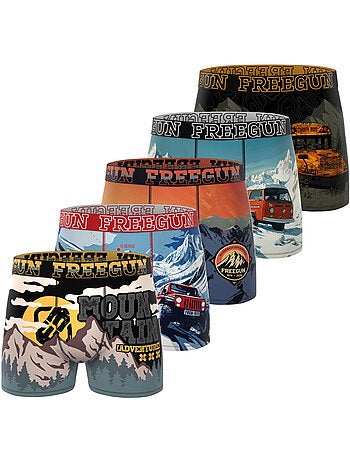 Lot de 5 boxers junior collection vintage winter freegun