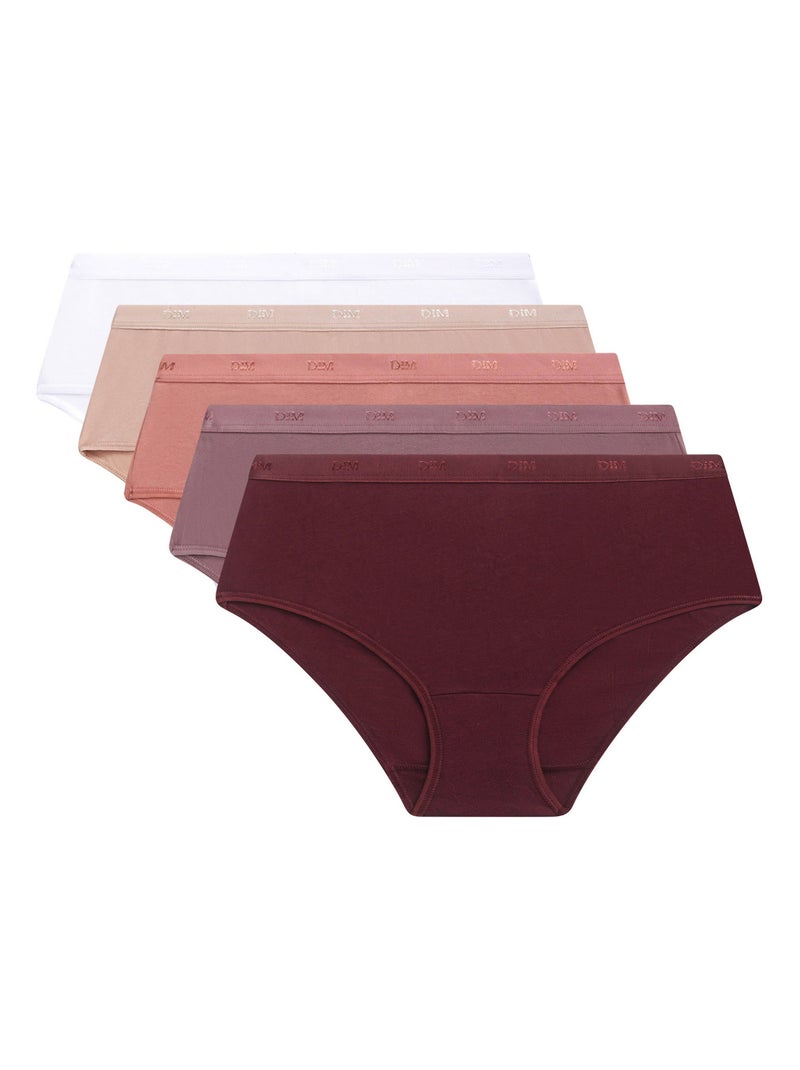 Lot de 5 Boxers Les Pockets Coton Rose - Kiabi