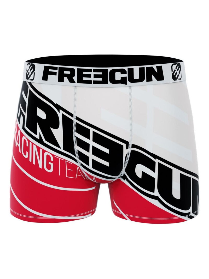 Lot de 5 Boxers microfibre Homme Racing Freegun Bleu - Kiabi