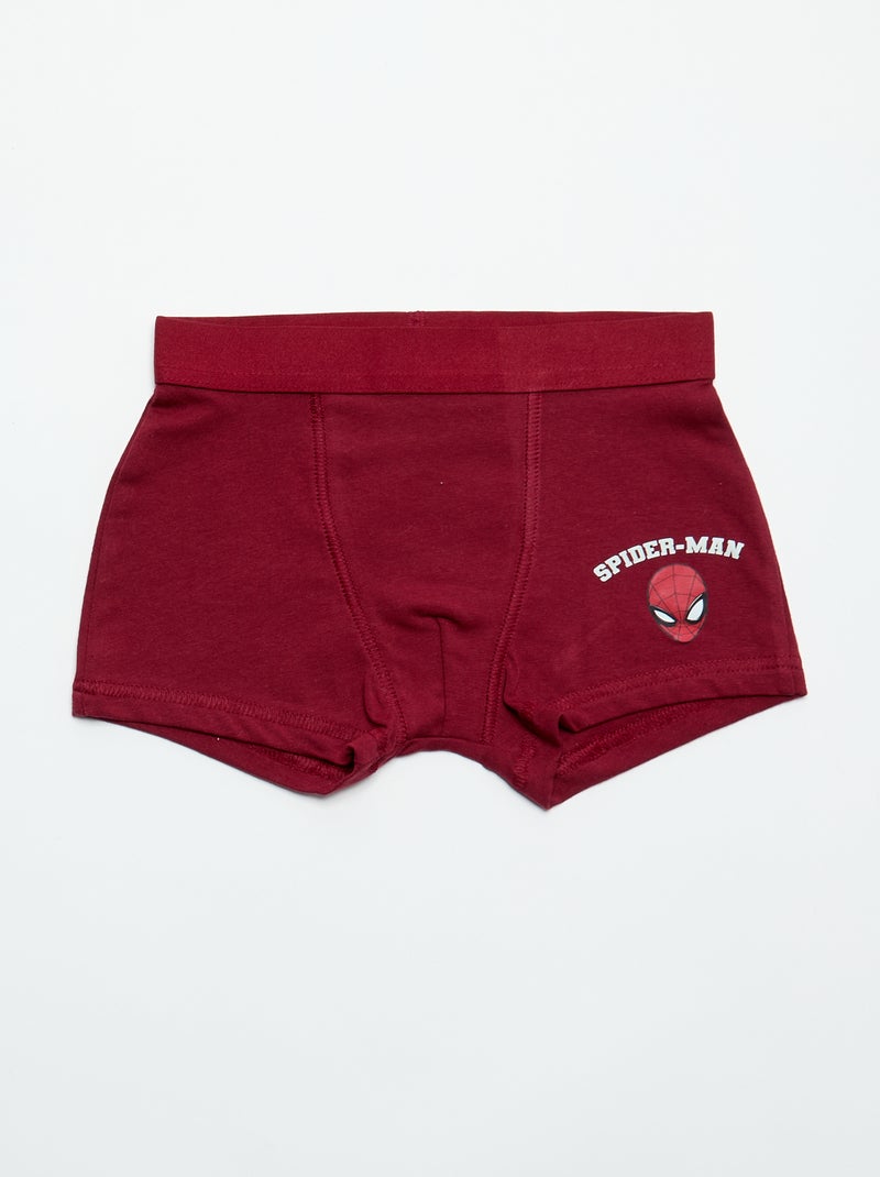 Lot de 5 boxers 'Spiderman' Noir - Kiabi